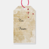 ヴィンテージホリーブランチクリスマスギフトラベル ギフトタグ (裏面)