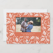 ヴィンテージホリーベリーオーバルフォト |赤と金色 シーズンカード (裏面)