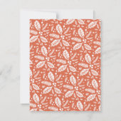 ヴィンテージホリーベリークリスマスパーティーピンクと赤 招待状 (裏面)