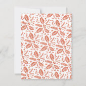 ヴィンテージホリーベリークリスマスパーティーレッド 招待状 (裏面)