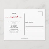 ヴィンテージホリーベリーパインコーンホリデイムービング 案内ポストカード (裏面)