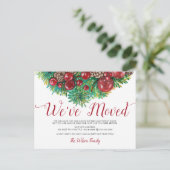 ヴィンテージホリーベリーパインコーンホリデイムービング 案内ポストカード (スタンド正面)