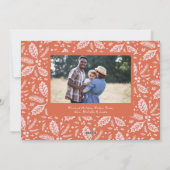 ヴィンテージホリーベリー楕円形の写真 |鮮やかな赤ピンク シーズンカード (裏面)