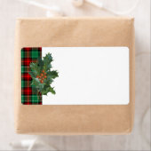 ヴィンテージホリーレッドグリーンプライド空白のホリデーラベル ラベル (インサイチュ)