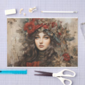 ヴィンテージホリーレディーデクページ 薄葉紙 (クラフト)