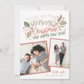 ヴィンテージホリー傾き数々のスナップショット – フォトレッド シーズンカード (正面)