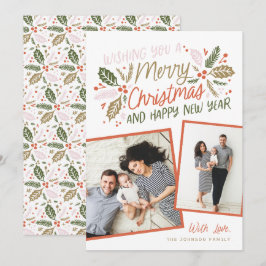 ヴィンテージホリー傾き数々のスナップショット – フォトレッド シーズンカード