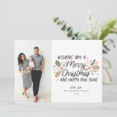 ヴィンテージホリー写真クリスマス シーズンカード (スタンド正面)