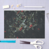 ヴィンテージホリー季節のクリスマスデクページ 薄葉紙 (クラフト)