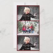 ヴィンテージホリー&ベルズクリスマスフォトカードホリデー シーズンカード (裏面)