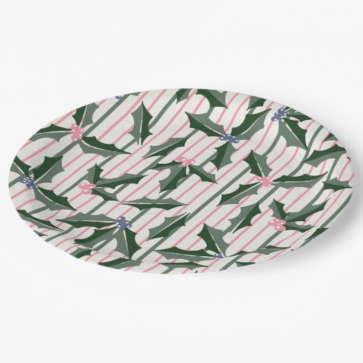 ヴィンテージホリー ペーパープレート (アングル)