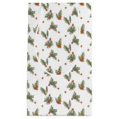 ヴィンテージホリ図解入りの、写真付きのーホリデークリスマス スモールペーパーバッグ (正面)