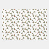 ヴィンテージホリ図解入りの、写真付きのーホリデークリスマス ラッピングペーパーシート (正面2)