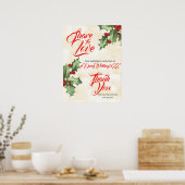 ヴィンテージホリ結婚ーのハッシュタグ記号 ポスター (キッチン)