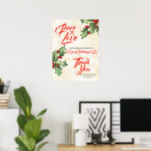 ヴィンテージホリ結婚ーのハッシュタグ記号 ポスター (ホームオフィス)