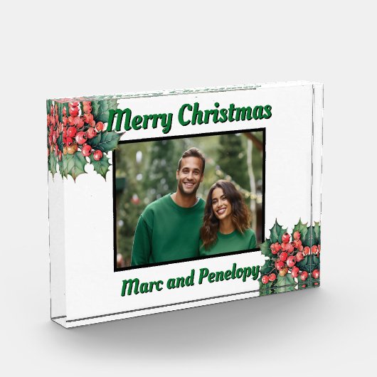 ヴィンテージホリ離れーリーベリー写真テンプレート フォトブロック (左)