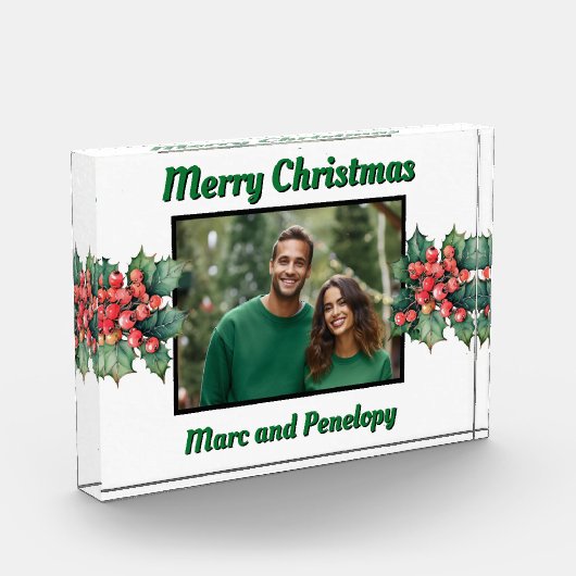 ヴィンテージホリ離れーリーベリー写真テンプレート フォトブロック (左)