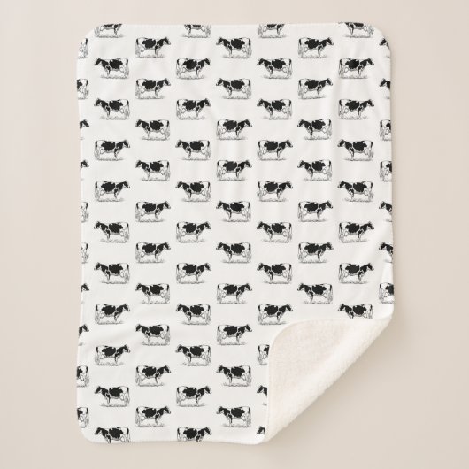 ヴィンテージホルスタインウカスタムィッシズBGカラー シェルパブランケット (正面)