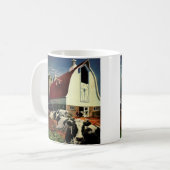 ヴィンテージホルスタイン乳牛の乳業 コーヒーマグカップ (正面左)