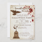 ヴィンテージホレリーエリーゴシック気味悪い血ハロウィーン 招待状 (正面)