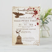 ヴィンテージホレリーエリーゴシック気味悪い血ハロウィーン 招待状 (スタンド正面)