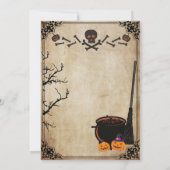 ヴィンテージホレリーエリーゴシック気味悪い血ハロウィーン 招待状 (裏面)