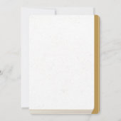 ヴィンテージホワイトおよび金ゴールドフローラブックカバ結婚ー 招待状 (裏面)