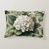 ヴィンテージホワイトアジサイフローラアクセント アクセントクッション (裏面)