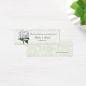 ヴィンテージホワイトアジサイ結婚式の引き出物ラベル (デスク)