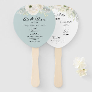 ヴィンテージホワイトアネモネスバラ ハンドファン