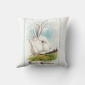 ヴィンテージホワイトイースターウサギ クッション (裏面)