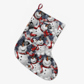 ヴィンテージホワイトウォーター色クラシック ラージクリスマスストッキング (正面 (吊り時))