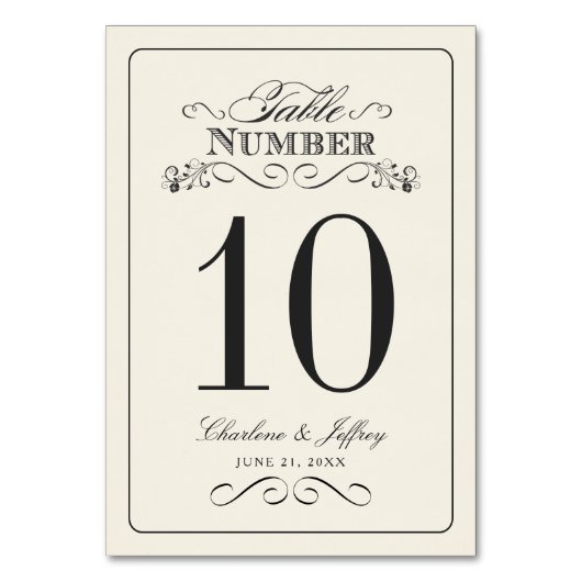 ヴィンテージホワイトエレガントなウェディングテーブル番号WT313 テーブルナンバー (正面)