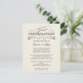 ヴィンテージホワイトエレガントな結婚情報WT313 招待状 (スタンド正面)