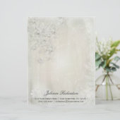 ヴィンテージホワイトオンホワイトフローラレタグランジーヘッド レターヘッド (スタンド正面)