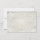 ヴィンテージホワイトオンホワイトフローラRSVP 出欠カード (裏面)