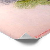 ヴィンテージホワイトオーキッズカトレヤヴィリジャリス ポスター (角)