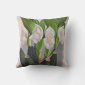 ヴィンテージホワイトオーキッドアングロアユニフローラリンデニア クッション (裏面)