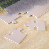 ヴィンテージホワイトオーキッドアングロアユニフローラリンデニア ジグソーパズル (側面)