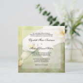 ヴィンテージホワイトオーキッド結婚式招待状 招待状 (スタンド正面)