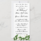 ヴィンテージホワイトカラリリーフラワー結婚式招待状 招待状 (裏面)