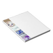 ヴィンテージホワイトキッテンイラストレーション ノートパッド (アングル)