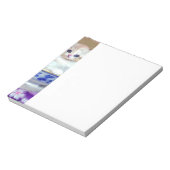 ヴィンテージホワイトキッテンイラストレーション ノートパッド (回転)