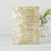 ヴィンテージホワイトクイーンアンズレース結婚式 プログラム (スタンド正面)