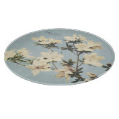 ヴィンテージホワイトクリームつつじ花モノグラム カッティングボード (角)