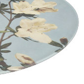 ヴィンテージホワイトクリームつつじ花モノグラム カッティングボード (角)