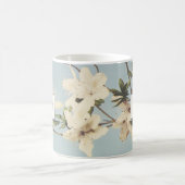 ヴィンテージホワイトクリームつつじ花モノグラム コーヒーマグカップ (中央)