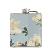 ヴィンテージホワイトクリームつつじ花モノグラム フラスク (裏面)