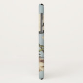 ヴィンテージホワイトクリームつつじ花モノグラム Case-Mate iPhoneケース (裏面/左)