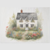 ヴィンテージホワイトコテージフラワーガーデンデクページ 薄葉紙 (正面)